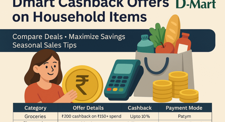 Dmart Cashback Offers on Household Items – Maximize Savings Today!